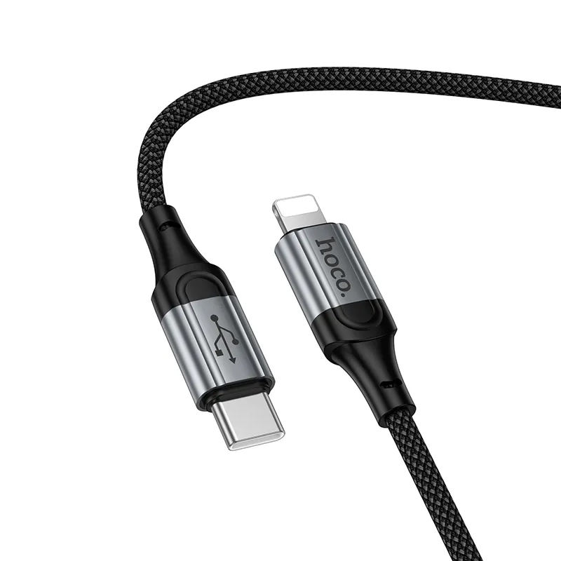 USB-C - Lightning Data- en Oplaadkabel HOCO X121, 27W, 1.5m, Zwart