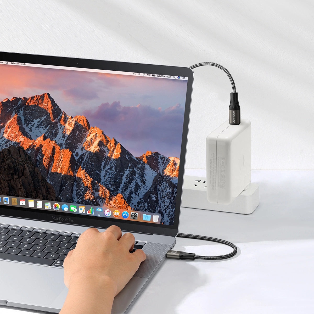 USB-C Data- en Oplaadkabel - USB-C Joyroom S-A25 Light-Speed, 100W, 1.2m, Zwart