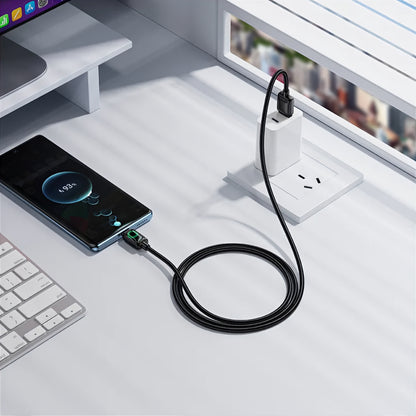 USB-A to USB-C Data and Charging Cable HOCO U146, 36W, 1.2m, Black