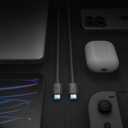 USB-C Data- en Oplaadkabel - USB-C Cuktech, 240W, 1.5m, Zwart CKCTC615NCBK