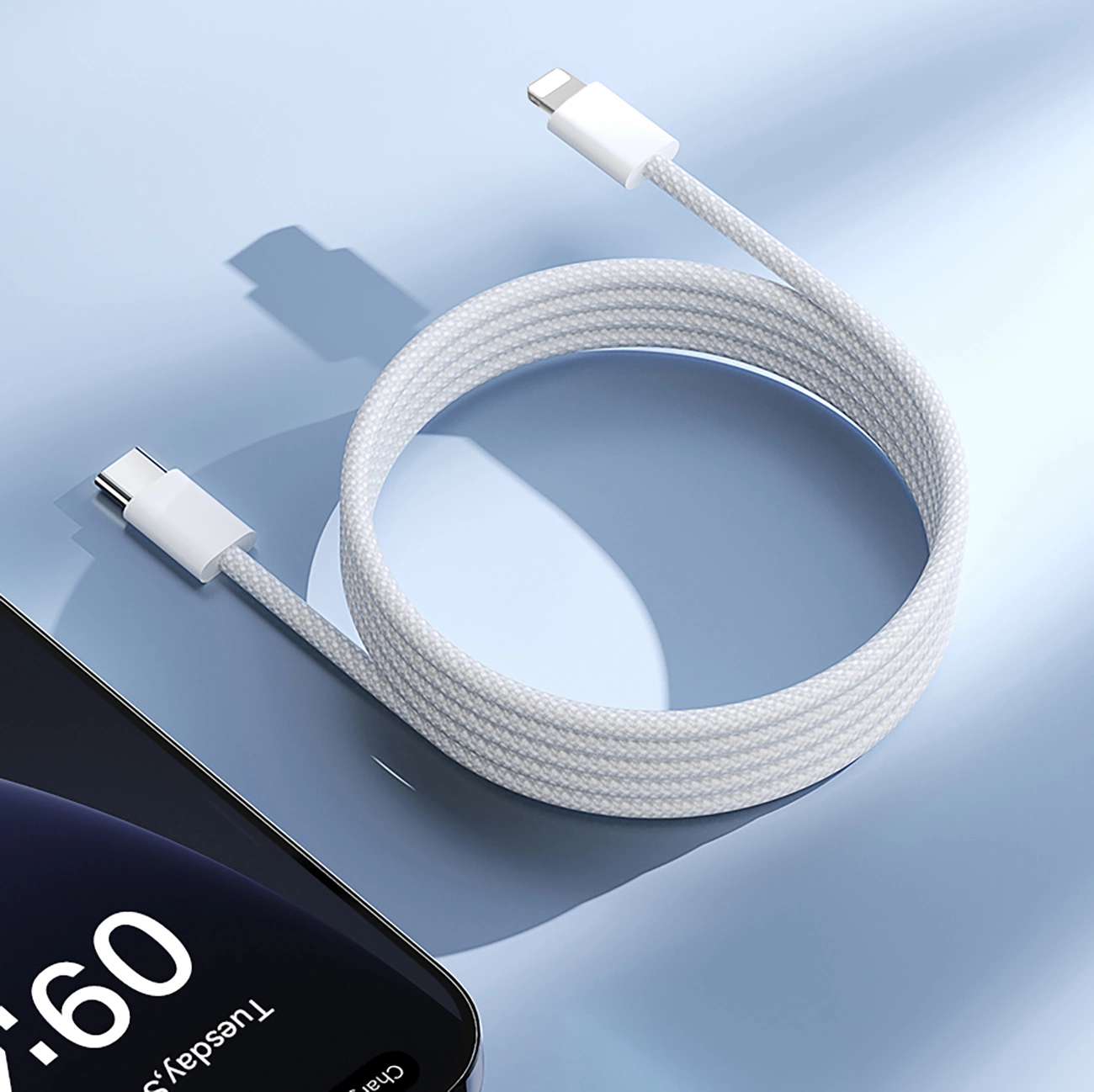 USB-C - Lightning Data- en Oplaadkabel Joyroom S-A45, 30W, 1m, Wit