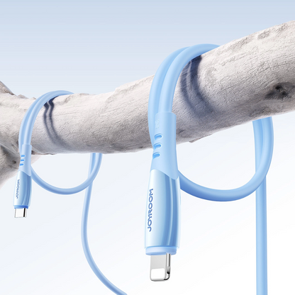 USB-C - Lightning Data- en Oplaadkabel Joyroom S-A59 Vibrant, 30W, 1.2m, Blauw