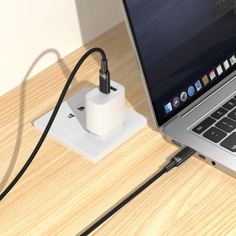 USB-C Data- en Oplaadkabel - USB-C HOCO U153 Extreme, 100W, 1,2m, Zwart
