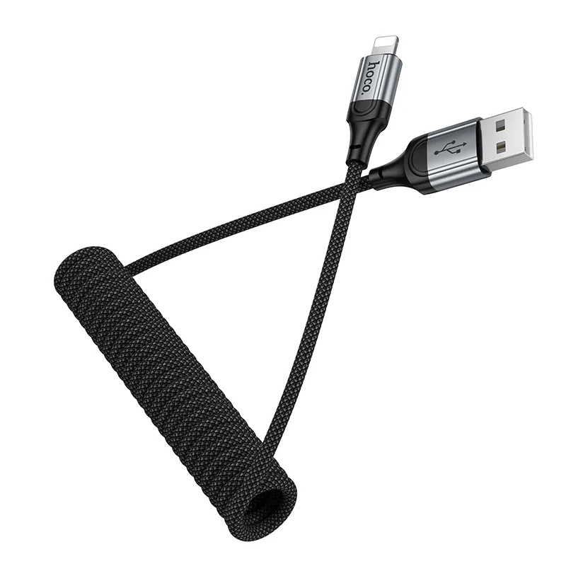 USB-A - Lightning Data- en Oplaadkabel HOCO X121, 27W, 1.5m, Zwart