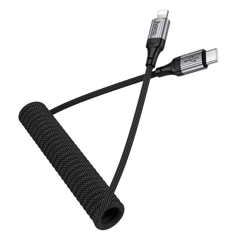 USB-C - Lightning Data- en Oplaadkabel HOCO X121, 27W, 1.5m, Zwart