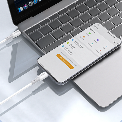 USB-C Data- en Oplaadkabel - USB-C Dudao L25SC, 60W, 1m, Wit