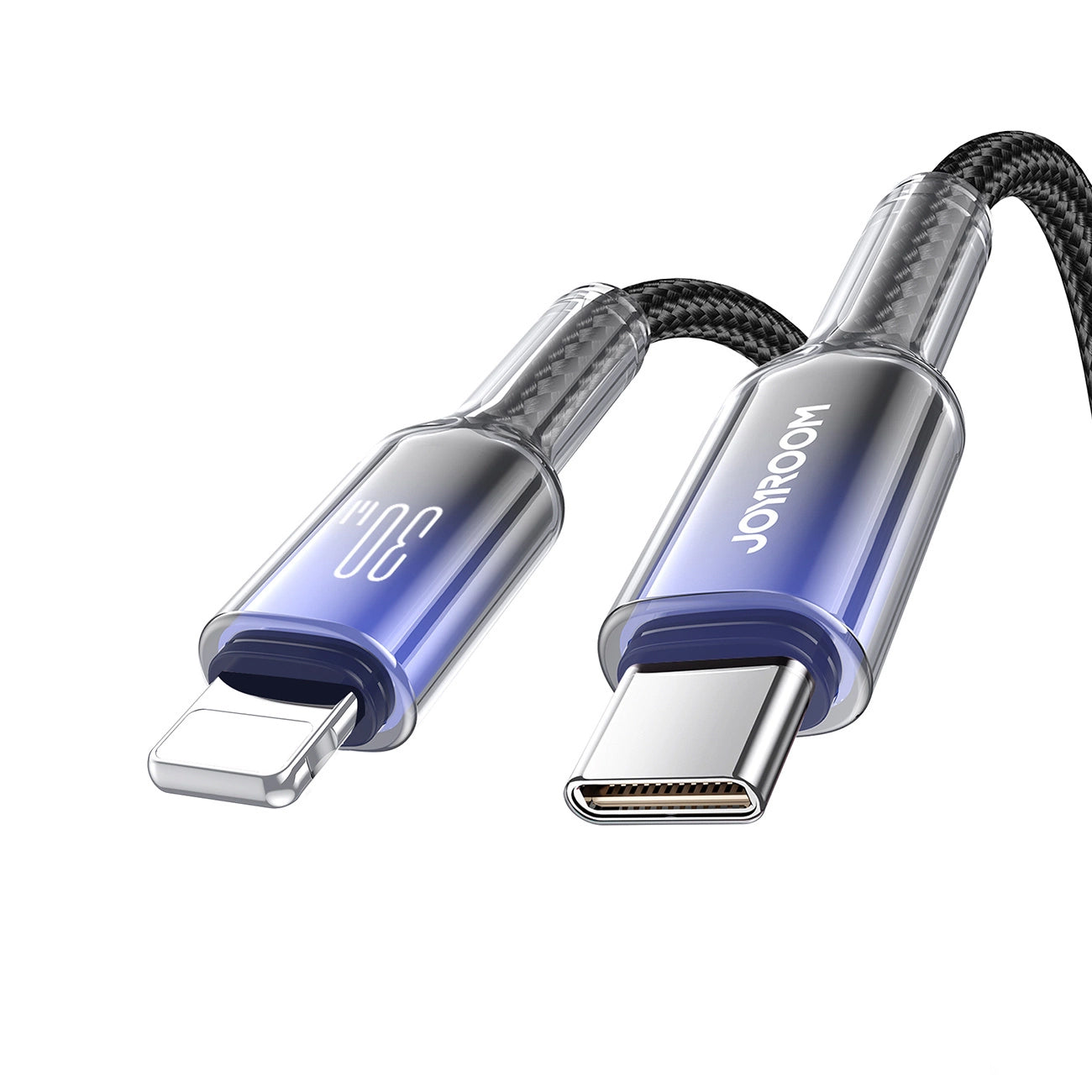 USB-C - Lightning Data- en Oplaadkabel Joyroom S-A42, 30W, 1,2m, Zwart