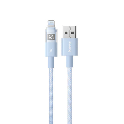 Data- en Oplaadkabel USB-A - Lightning Baseus Display 2, 12W, 2m, Blauw P10382700311-01