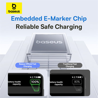 Data- en Oplaadkabel USB-A - Lightning Baseus Display 2, 12W, 1m, Paars P10382700511-00