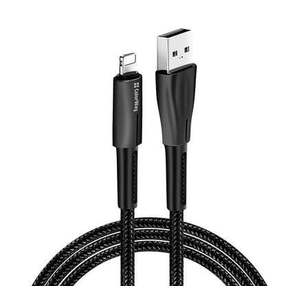 Data- en Oplaadkabel USB-A - Lightning ColorWay CW-CBUL035, 18W, 1m, Zwart