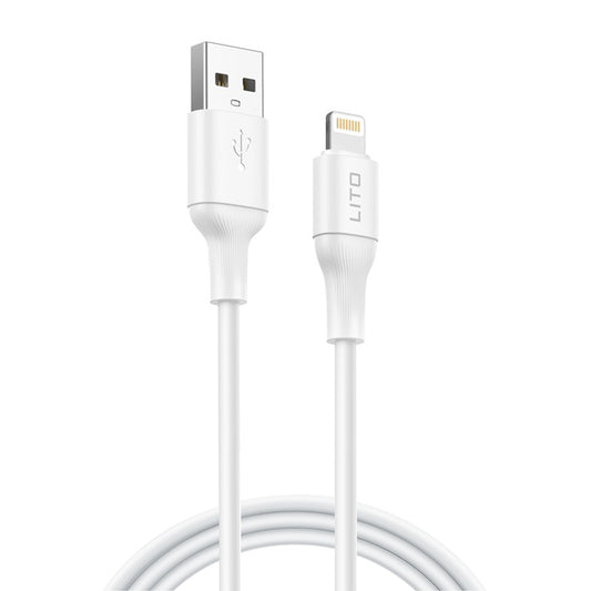 Data- en Oplaadkabel USB-A - Lightning Lito LD06L, 18W, 1m, Wit