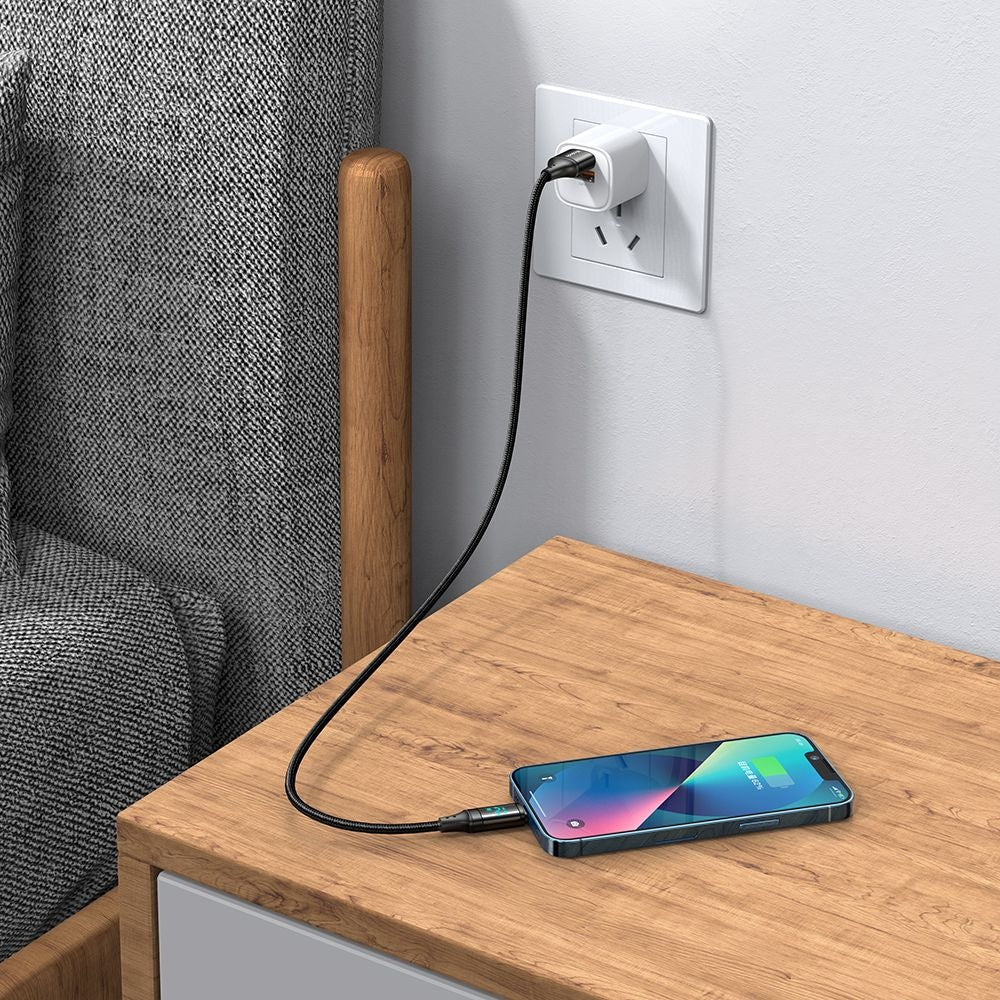 Data- en Oplaadkabel USB-A - Lightning McDodo CA-1060 Display, 12W, 1.2m, Zwart