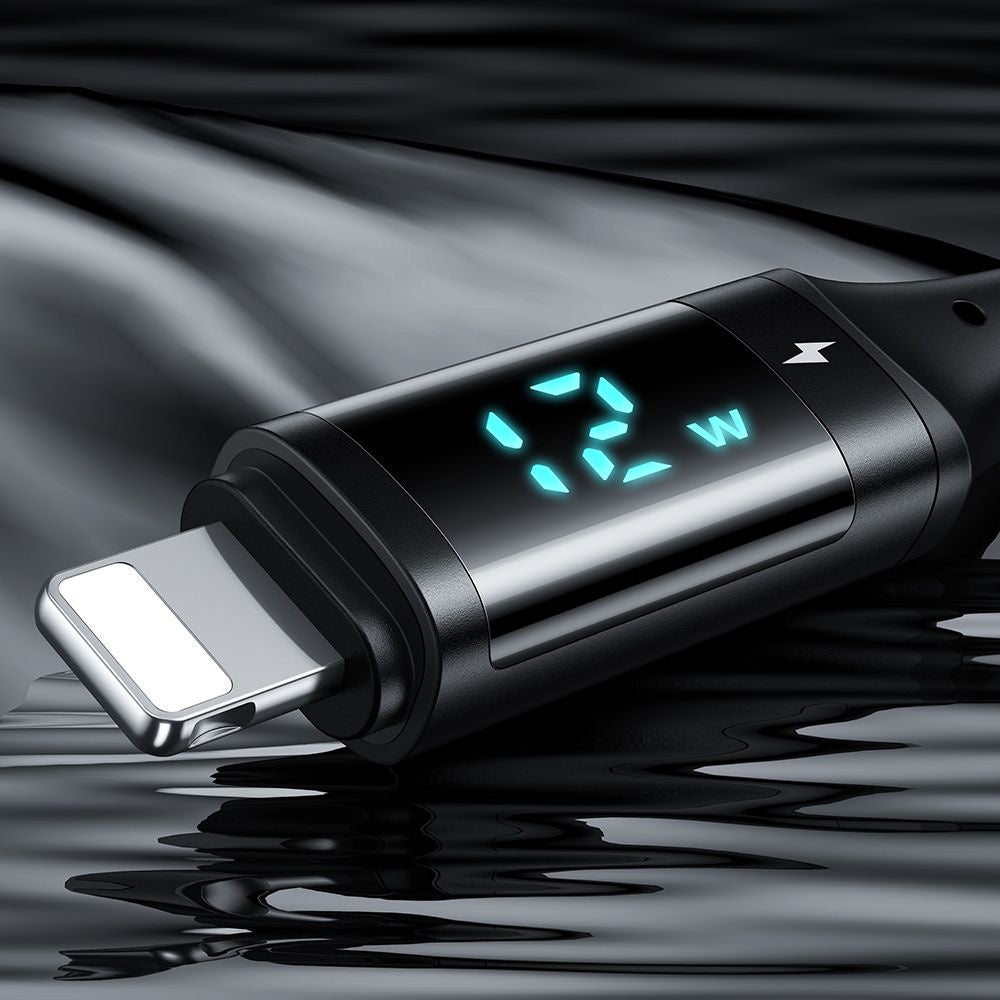 Data- en Oplaadkabel USB-A - Lightning McDodo CA-1060 Display, 12W, 1.2m, Zwart
