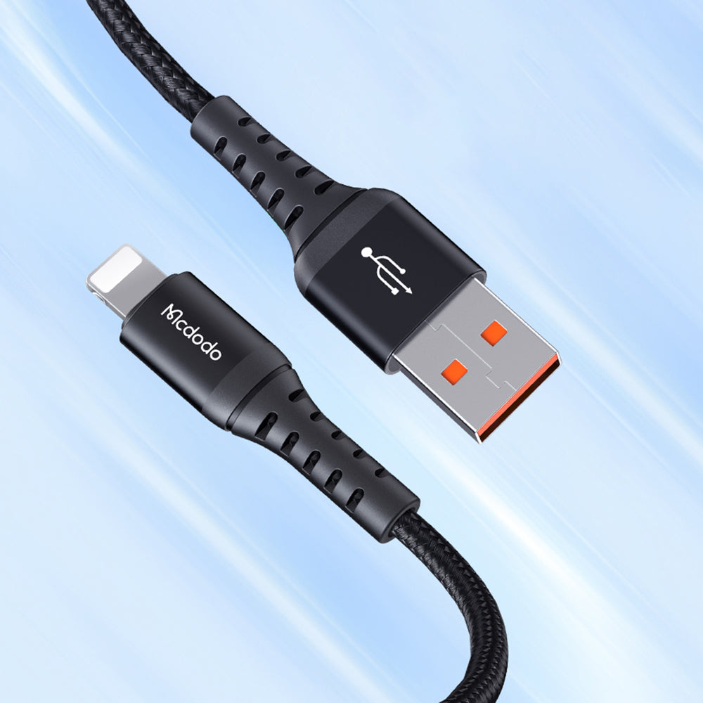 Data- en Oplaadkabel USB-A - Lightning McDodo CA-2261, 18W, 1m, Zwart