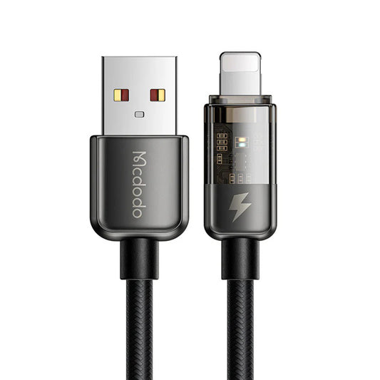 Data- en Oplaadkabel USB-A - Lightning McDodo CA-3140 Auto Power Off, 18W, 1.2m, Zwart