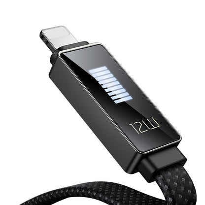 Data- en Oplaadkabel USB-A - Lightning McDodo CA-4970 Rythm Display, 18W, 1.2m, Zwart