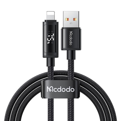 USB-A to Lightning McDodo CA-7970 Display Data and Charging Cable, 18W, 1.2m, Black