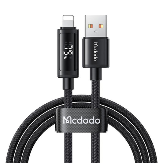 USB-A to Lightning McDodo CA-7970 Display Data and Charging Cable, 18W, 1.2m, Black