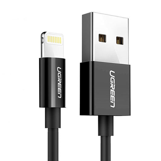 USB-A - Lightning Data- en Oplaadkabel UGREEN 80823, 18W, 2m, Zwart