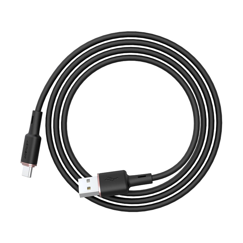 Data- en Oplaadkabel USB-A - USB-C Acefast C2-04, 18W, 1.2m, Zwart