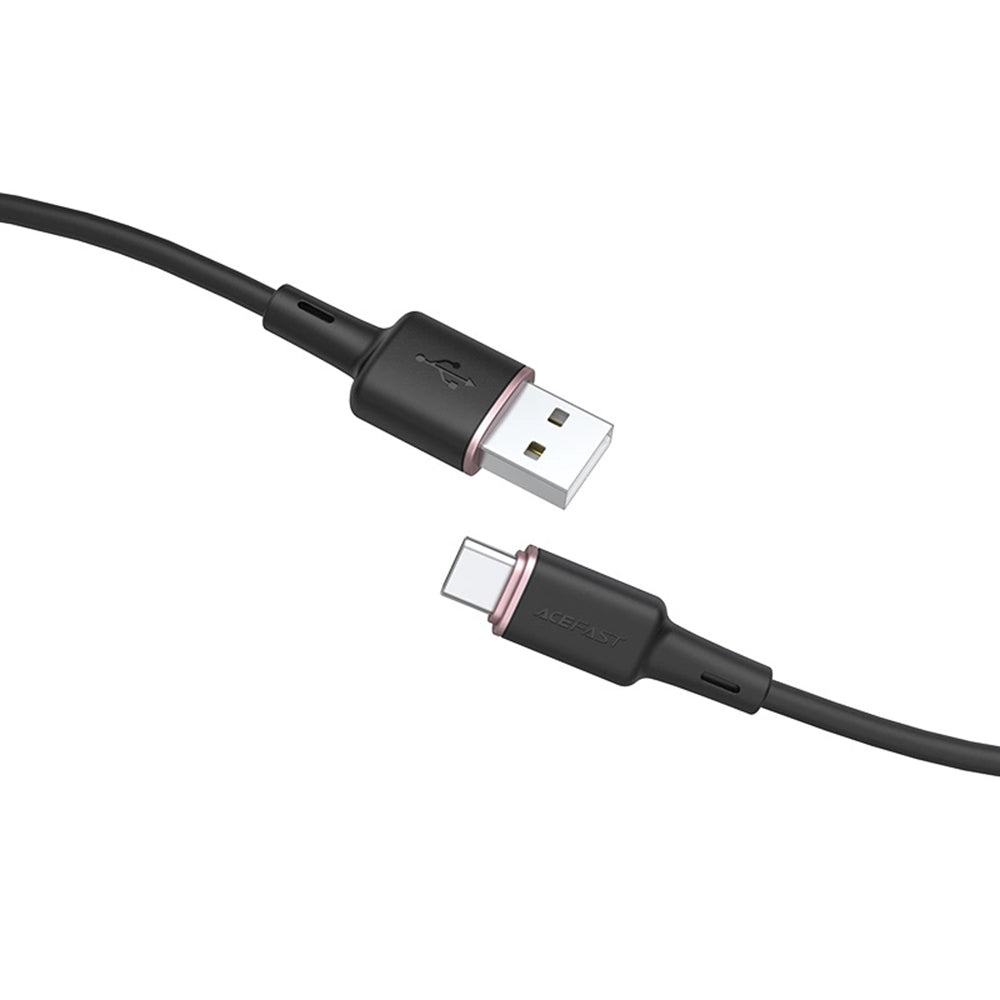 Data- en Oplaadkabel USB-A - USB-C Acefast C2-04, 18W, 1.2m, Zwart