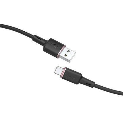 Data- en Oplaadkabel USB-A - USB-C Acefast C2-04, 18W, 1.2m, Zwart