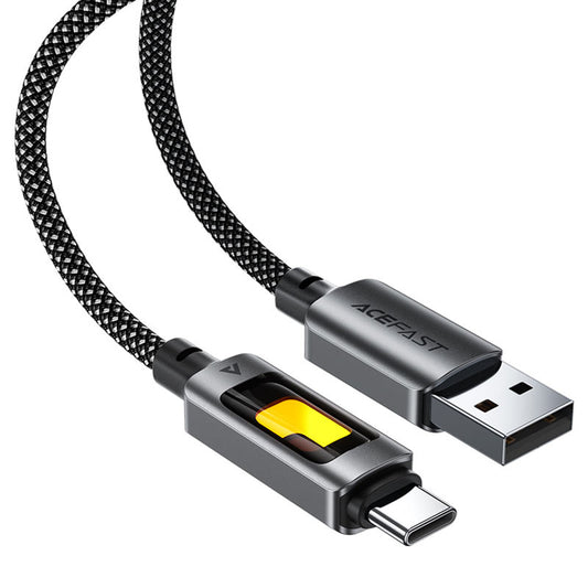 Data- en Oplaadkabel USB-A - USB-C Acefast C21-04, 18W, 1.2m, Zwart