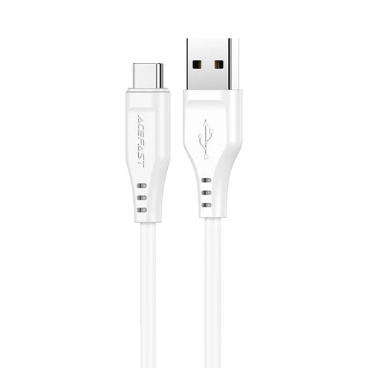 Data- en Oplaadkabel USB-A - USB-C Acefast C3-03, 60W, 1.2m, Wit