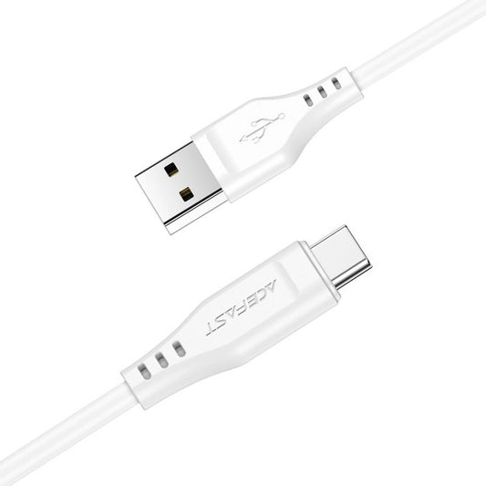 Data- en Oplaadkabel USB-A - USB-C Acefast C3-03, 60W, 1.2m, Wit