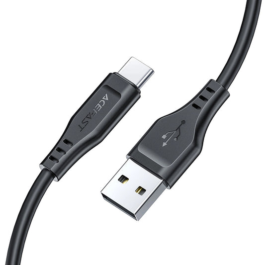 Data- en Oplaadkabel USB-A - USB-C Acefast C3-03, 60W, 1.2m, Zwart