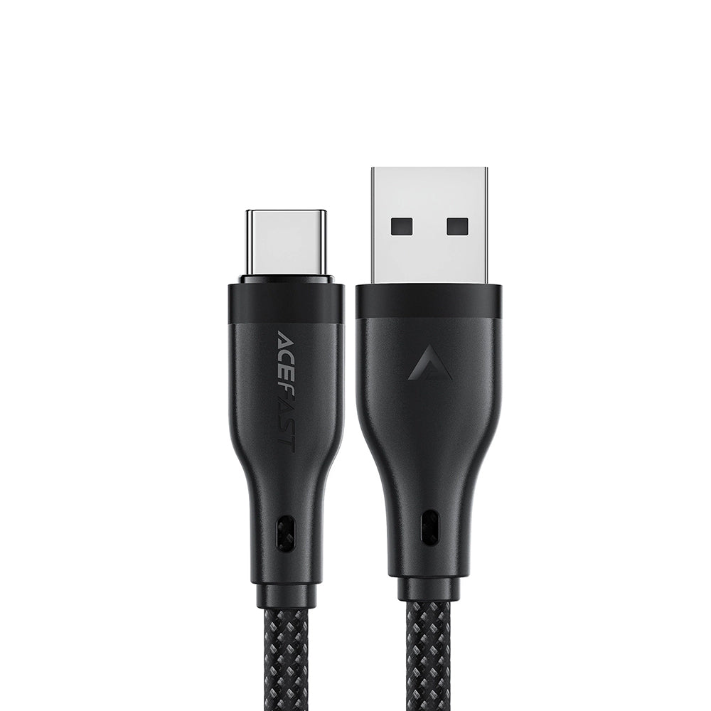 Data- en Oplaadkabel USB-A - USB-C Acefast C8-04, 18W, 1.2m, Zwart