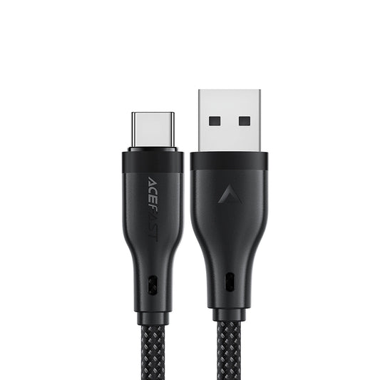Data- en Oplaadkabel USB-A - USB-C Acefast C8-04, 18W, 1.2m, Zwart