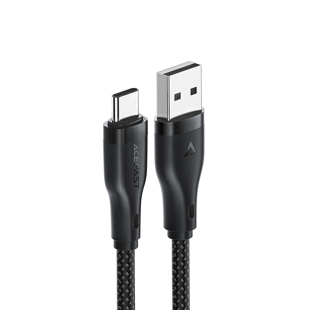 Data- en Oplaadkabel USB-A - USB-C Acefast C8-04, 18W, 1.2m, Zwart