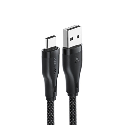 Data- en Oplaadkabel USB-A - USB-C Acefast C8-04, 18W, 1.2m, Zwart