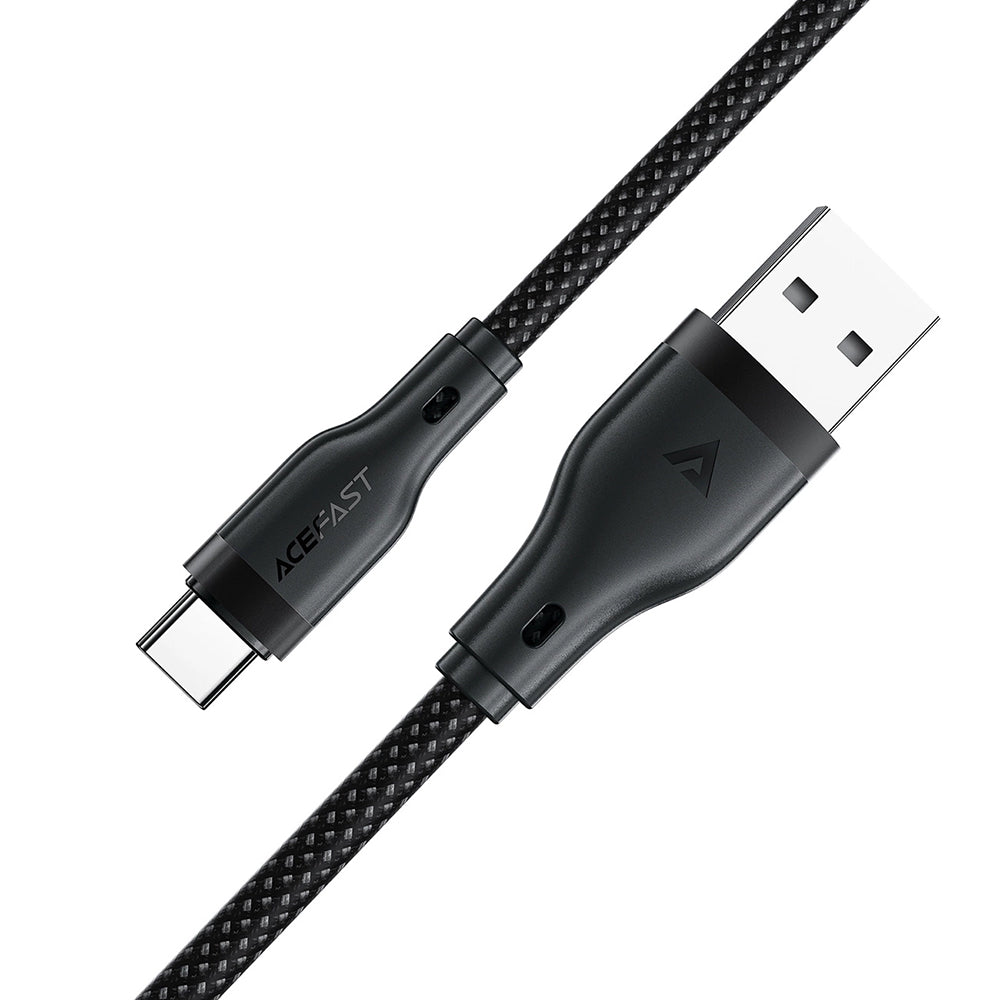 Data- en Oplaadkabel USB-A - USB-C Acefast C8-04, 18W, 1.2m, Zwart