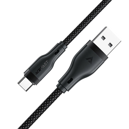 Data- en Oplaadkabel USB-A - USB-C Acefast C8-04, 18W, 1.2m, Zwart
