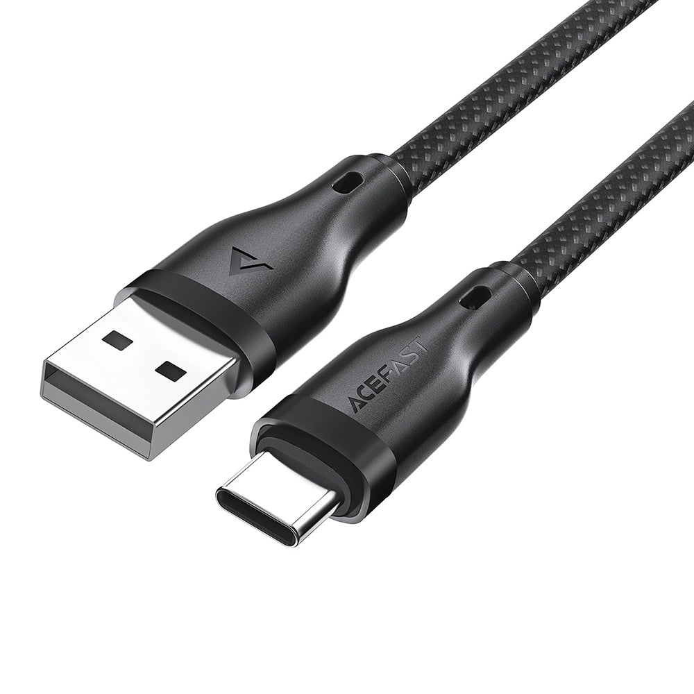 Data- en Oplaadkabel USB-A - USB-C Acefast C8-04, 18W, 1.2m, Zwart