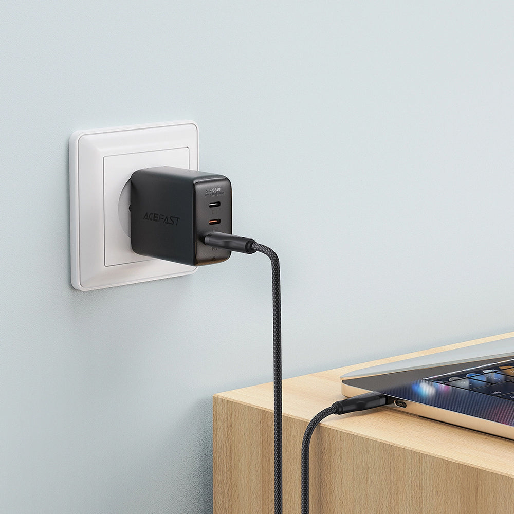 Data- en Oplaadkabel USB-A - USB-C Acefast C8-04, 18W, 1.2m, Zwart