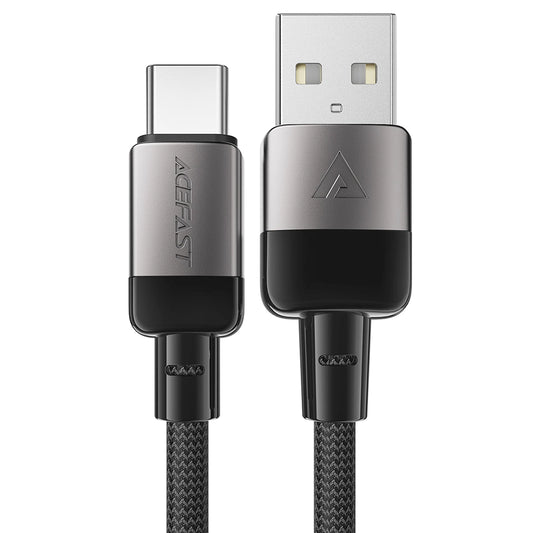 Data- en Oplaadkabel USB-A - USB-C Acefast C9-04, 18W, 1.2m, Zwart