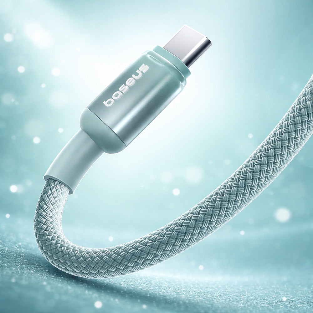 Data- en Oplaadkabel USB-A - USB-C Baseus Discolor, 100W, 1m, Blauw Groen E0420801