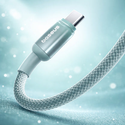 Data- en Oplaadkabel USB-A - USB-C Baseus Discolor, 100W, 1m, Blauw Groen E0420801