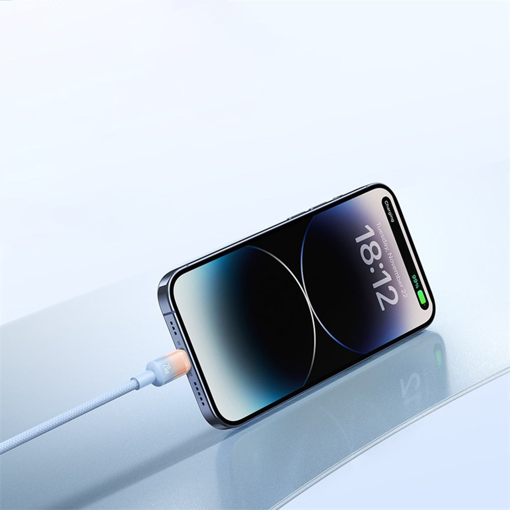 Data- en Oplaadkabel USB-A - USB-C Baseus Discolor, 100W, 1m, Blauw Groen E0420801