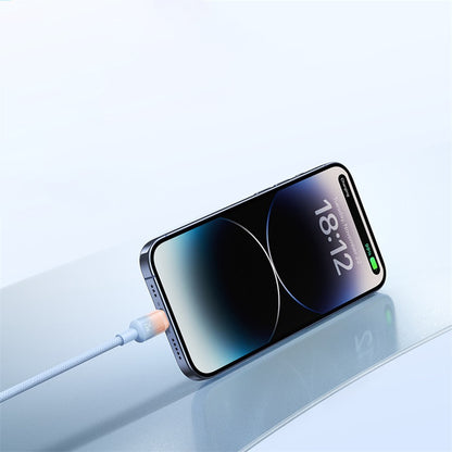 Data- en Oplaadkabel USB-A - USB-C Baseus Discolor, 100W, 1m, Blauw Groen E0420801