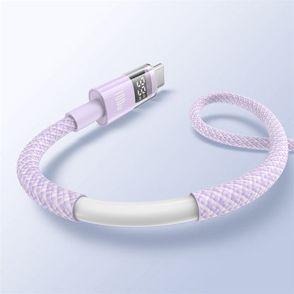 USB-A to USB-C Baseus Display 2 Data and Charging Cable, 100W, 1m, Purple P10382701511-00