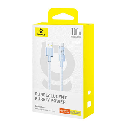 USB-A to USB-C Baseus Gem Data and Charging Cable, 100W, 2m, Blue P10373002311-01