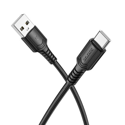 Data- en Oplaadkabel USB-A - USB-C Borofone BX116 Certain, 18W, 1m, Zwart