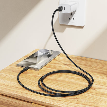 Data- en Oplaadkabel USB-A - USB-C Borofone BX116 Certain, 18W, 1m, Zwart