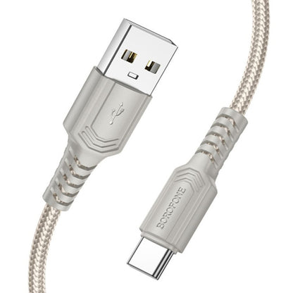 Data- en Oplaadkabel USB-A - USB-C Borofone BX116 Certain, 18W, 1m, Zwart