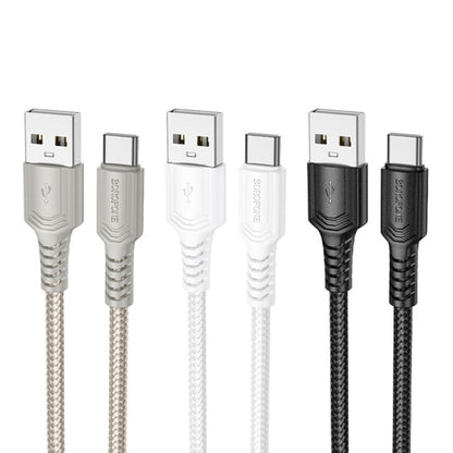 Data- en Oplaadkabel USB-A - USB-C Borofone BX116 Certain, 18W, 1m, Zwart