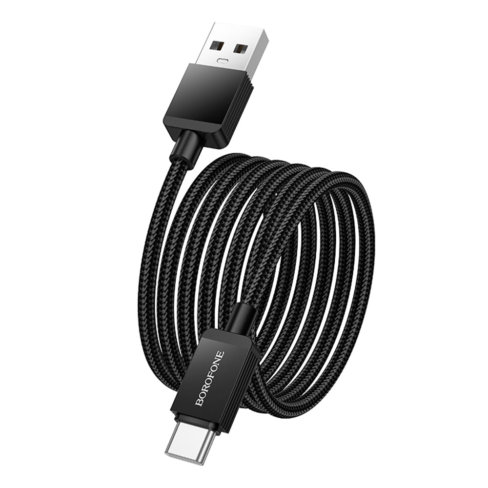 Data- en Oplaadkabel USB-A - USB-C Borofone BX120 Placer, 18W, 1m, Zwart